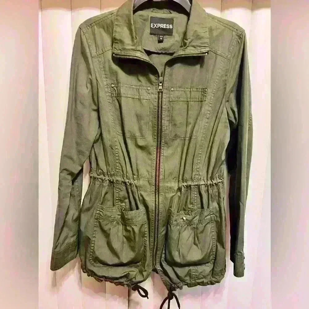 Express Drawstring Utility Jacket, Sz Xsmall.Fits… - image 3